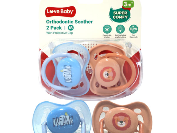Love Baby Orthodontic Soother 3 Months Medium 2s