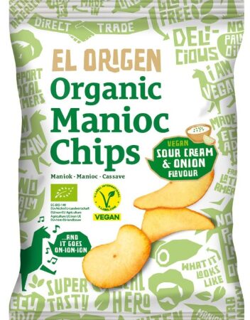 Organic Manioc Chips (Sour Cream and onion Flavour) 60g