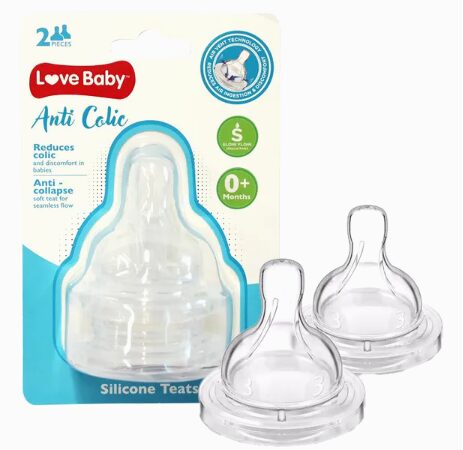 Love Baby Anti-Colic Silicone Teats Slow Flow 2s