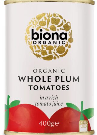 Biona Whole Plum Peeled Tomatoes Organic 400G