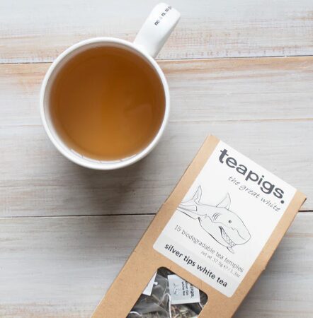 Silver tips white tea Cup