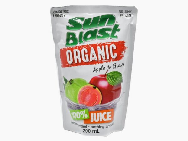 Organic Juice Apple Guava 200ML Sun Blast