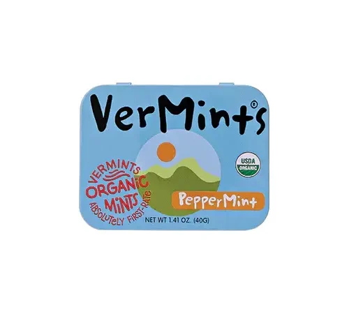 Vermints Organic Peppermint Mints 40g Gluten Free Vegan