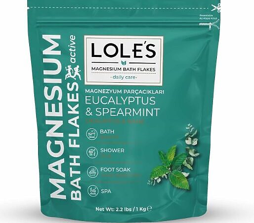 Adult Magnesium Bath Flakes (Salt) Eucalyptus & Spearmint 1KG