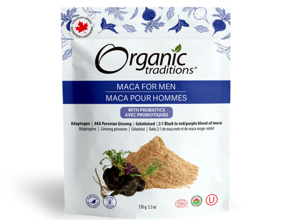 Organic Traditions Maca MENS With Probiotics Powder 150G