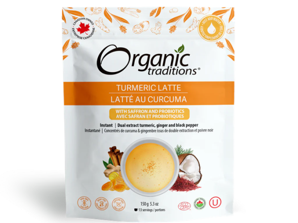 Organic Traditions Turmeric Latte with Saffron 150G