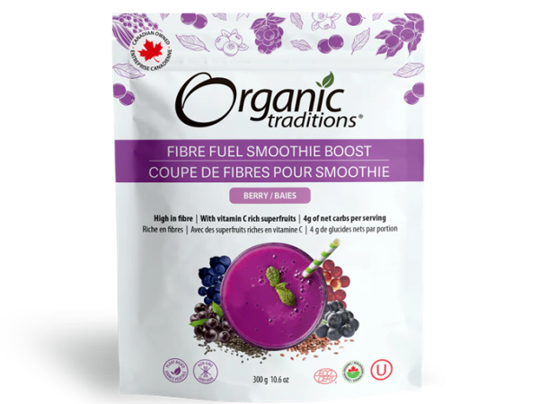 Organic Traditions Fibre Fuel Smoothie Boost Berry 300G