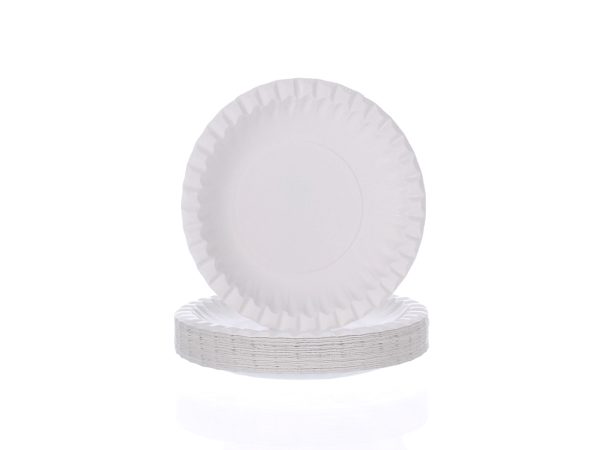 Fun® Heavy-Duty Paper Plate Ø7in - White [P:50pcsx20pkts]