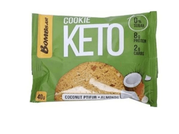 BOMBBAR Keto Cookies COCONUT PTIFUR + ALMONDS