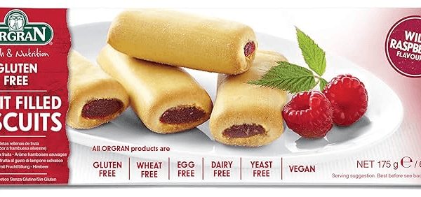 Organic Wild Raspberry Fruit Filled Biscuits – 175g