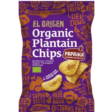 Organic Plantain Chips (Paprika) 80g
