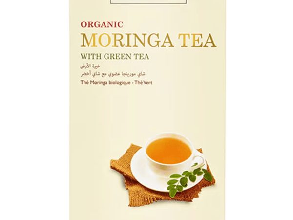 Earth's Finest Moringa Tea with Green Tea - Organic - 1.5g x 25 Tea Bags