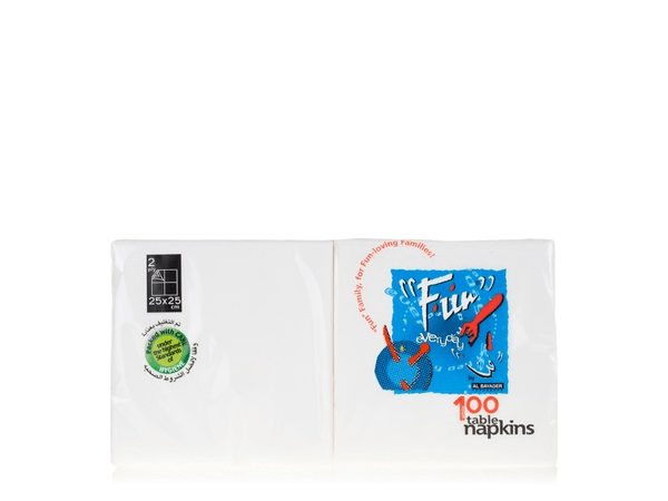 Fun® Premium Napkin 33x33cm White [50pcsx25pkts]