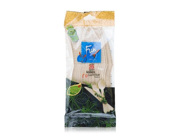 Fun® Wooden Knives 6.5in - Evergreen [P:25pcsx20pkts]