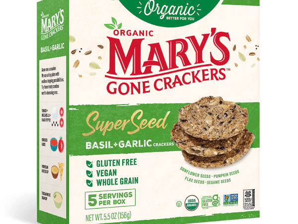 Mary’s Gone Gluten Free Organic Crackers Basil & Garlic - 156g