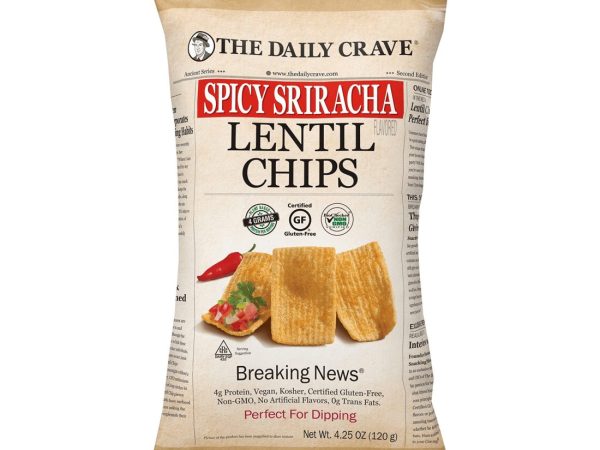 The Daily Crave Lentil Chips Spicy Sriracha 120g