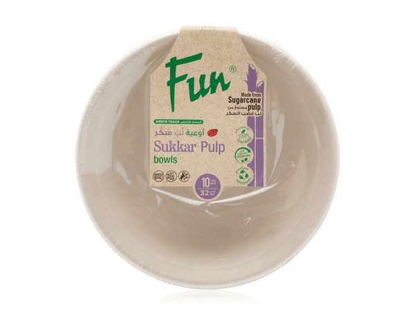 Fun® Biodegradable Natural Moulded-Fibre Bowl 32oz [10 pieces]