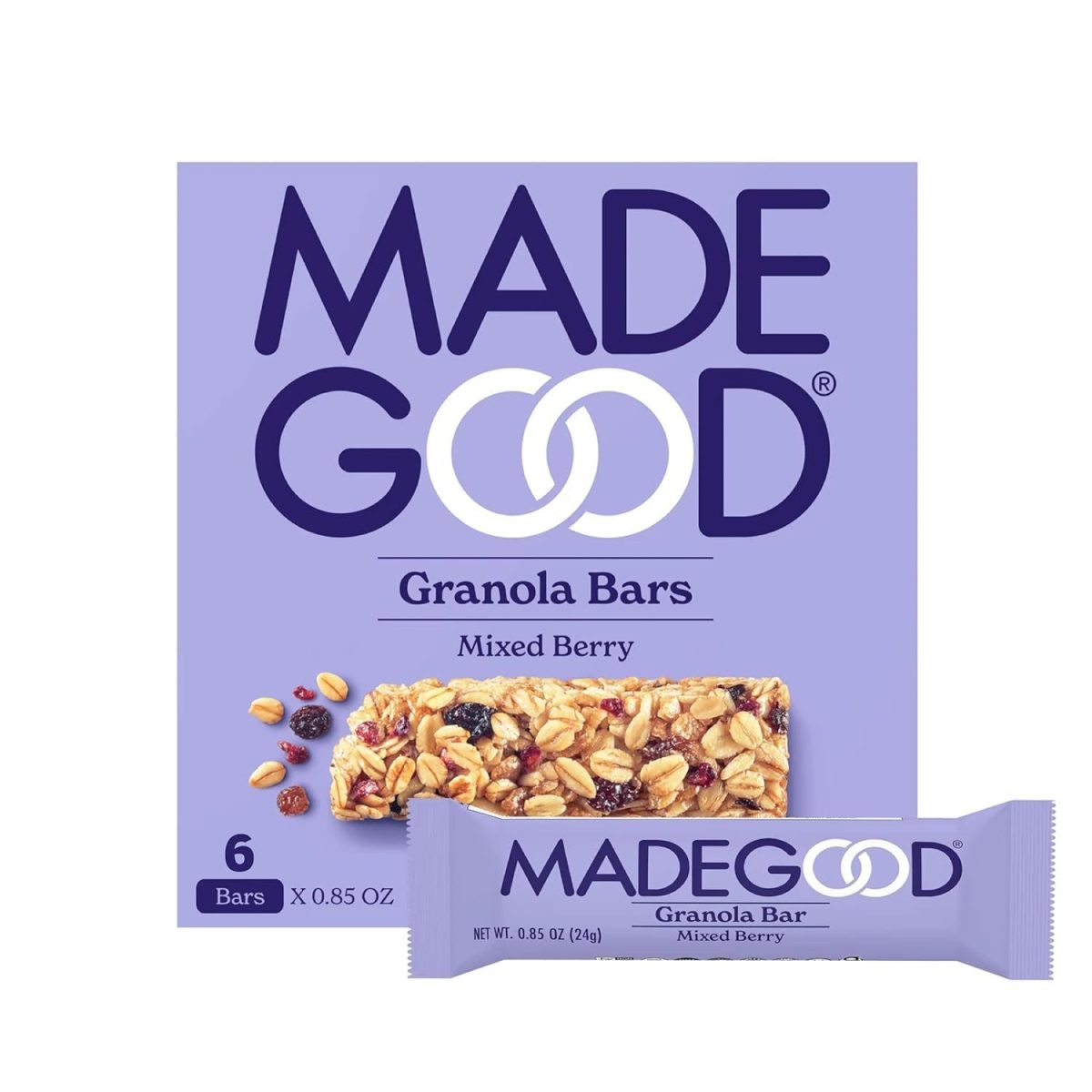 Made Good Organic Mixed Berry Granola – 5 Bars – 120g - Image 2