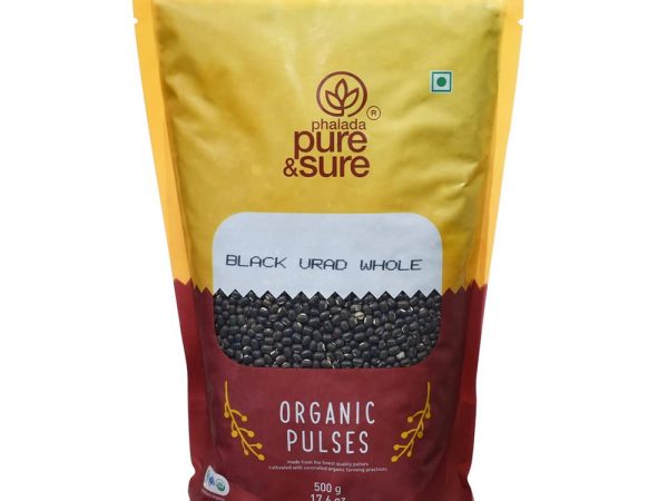 PS Organic Urad Dal Whole Black 500g