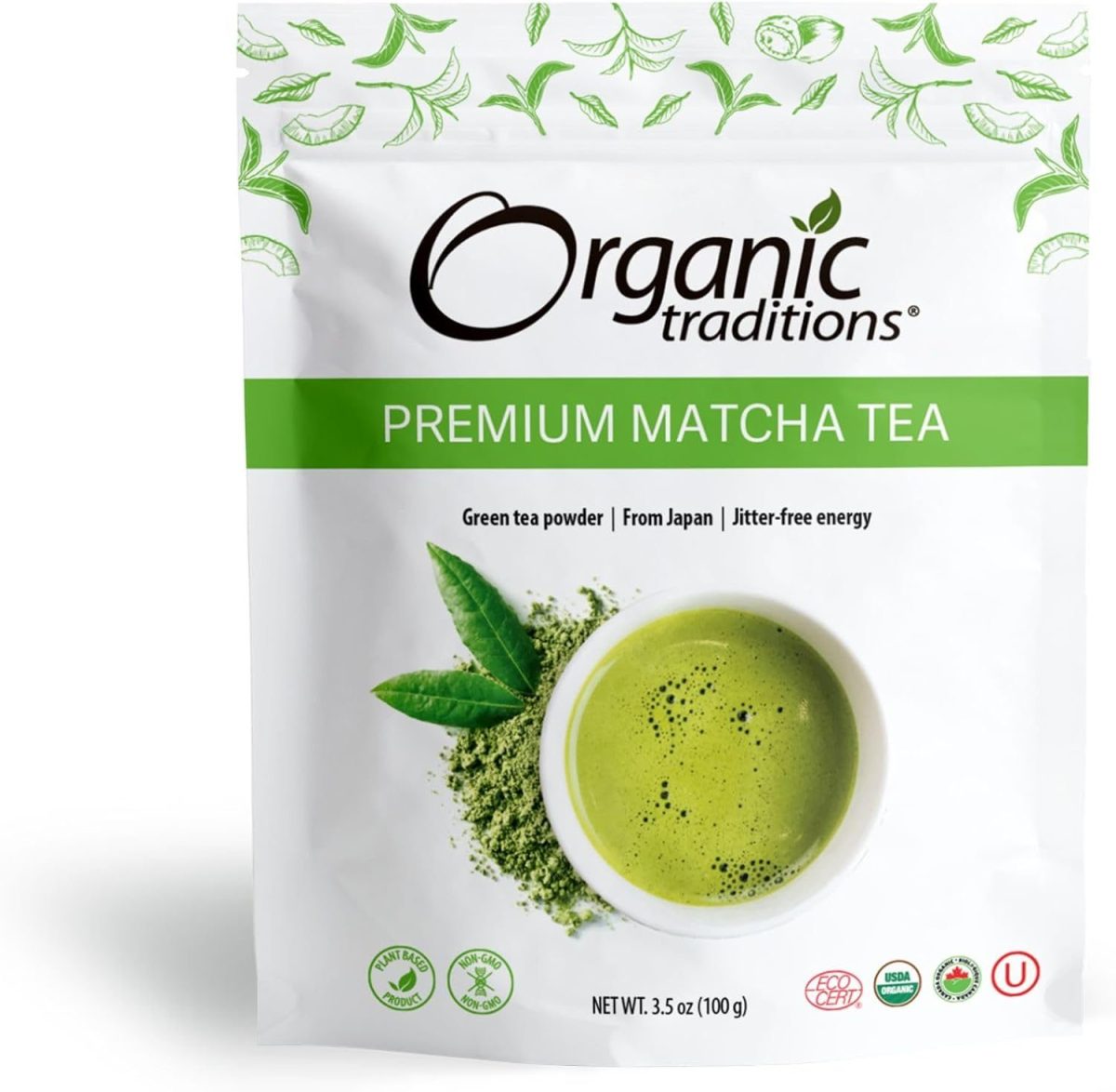 Organic Traditions Premium Matcha Tea - 100g - Image 3