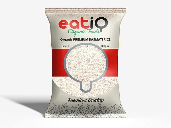 eatiQ Organic Foods - ORGANIC PREMIUM BASMATI RICE - 500GM