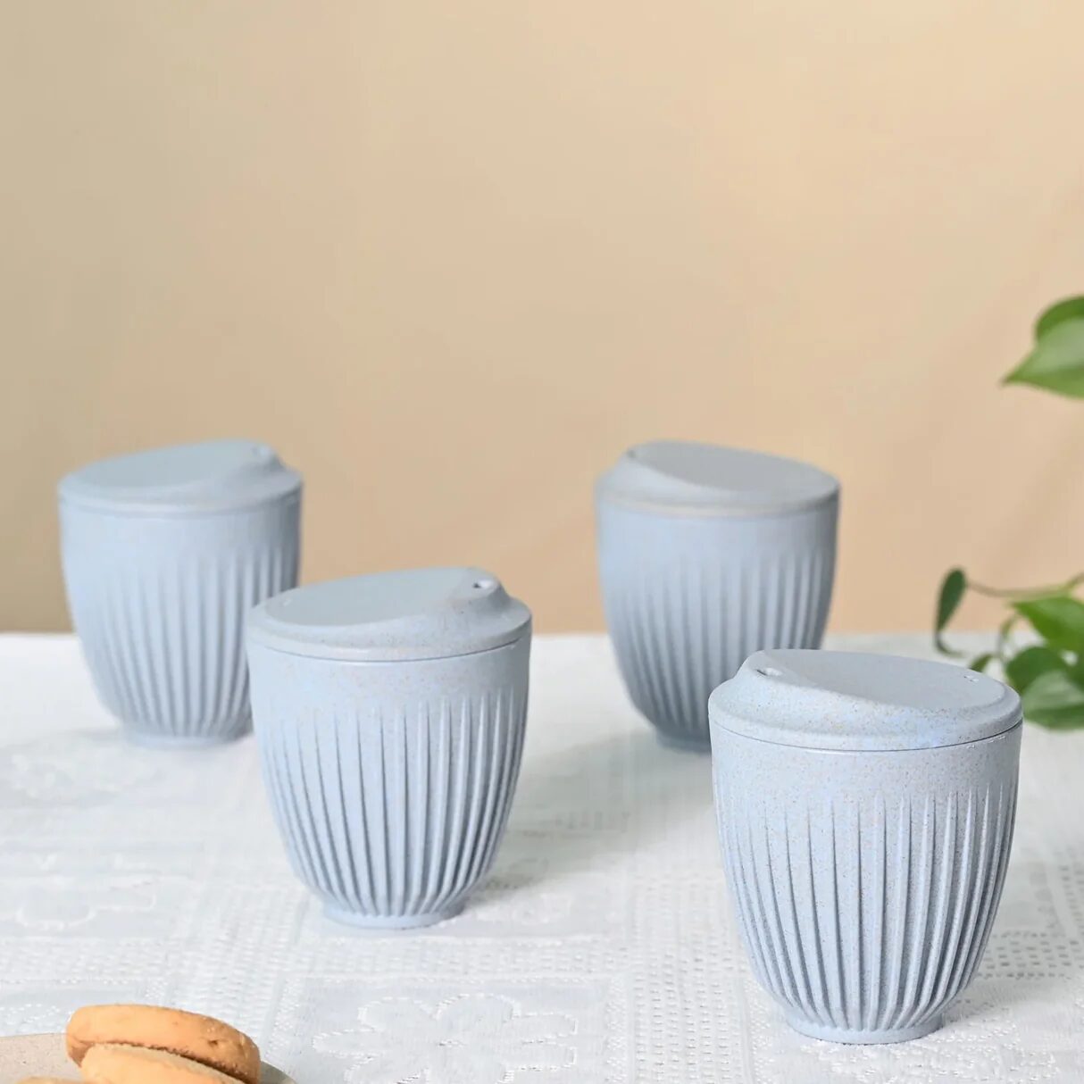 image.png Retro Cup 250ml with Lid Set of 4 - Image 1