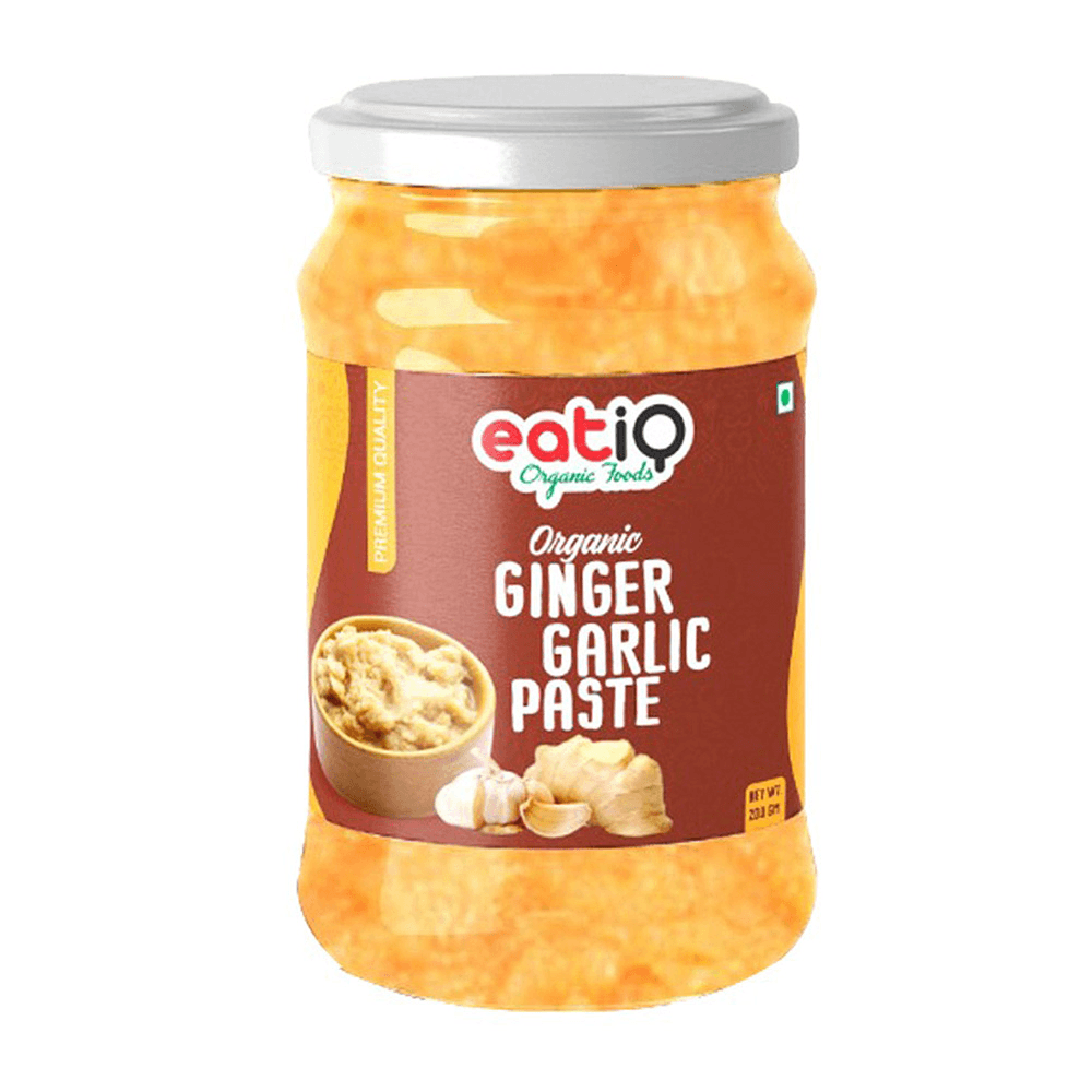0b3a5db7 EatiQ Organic Foods - Organic Ginger Garlic Paste - 200GM - Image 1