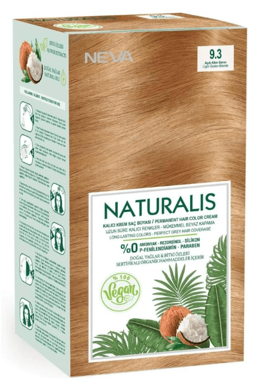 4efb2ad8 NATURALIS Vegan Hair Color Cream Light Golden Blonde 9.3 - Image 1