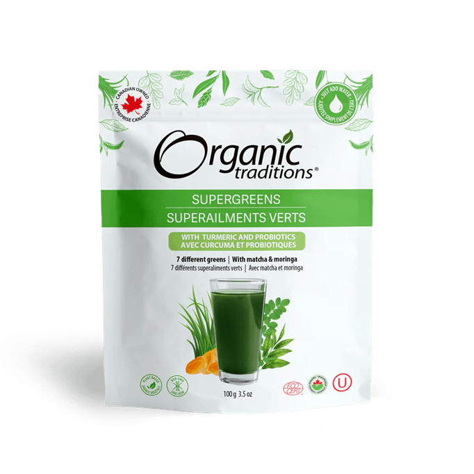 -G3vP1A-NGh1CGkFIMwMjd_bBmAu5bkJN4lckoY7qSY Organic Traditions Probiotic Super Greens with Turmeric 100G - Image 1