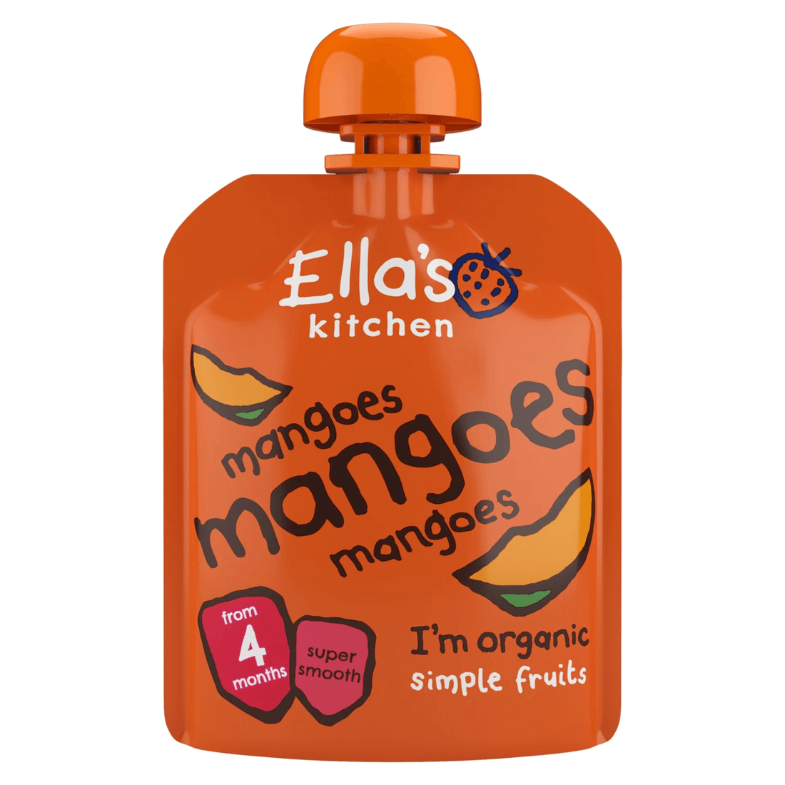 bd617234 Ella's Kitchen Organic Mango Puree 4+ Months-70g - Image 1