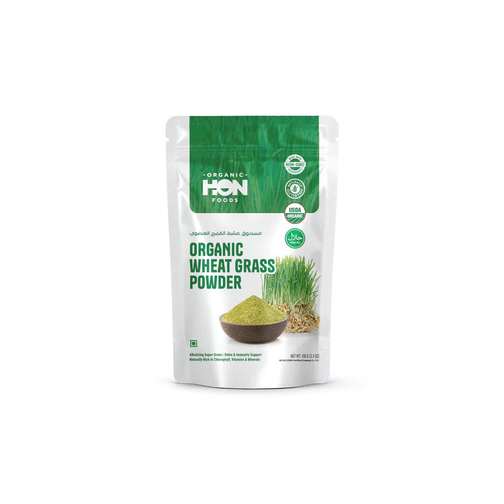 image.png HON FOODS Organic Wheatgrass Powder 100g - Image 1
