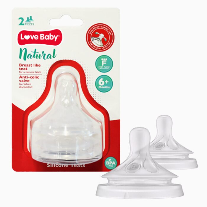 image.png Love Baby Natural Silicone Teats Fast Flow 2s - Image 1