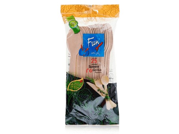 Fun Wooden Spoon 6.5in - Evergreen 20pkts