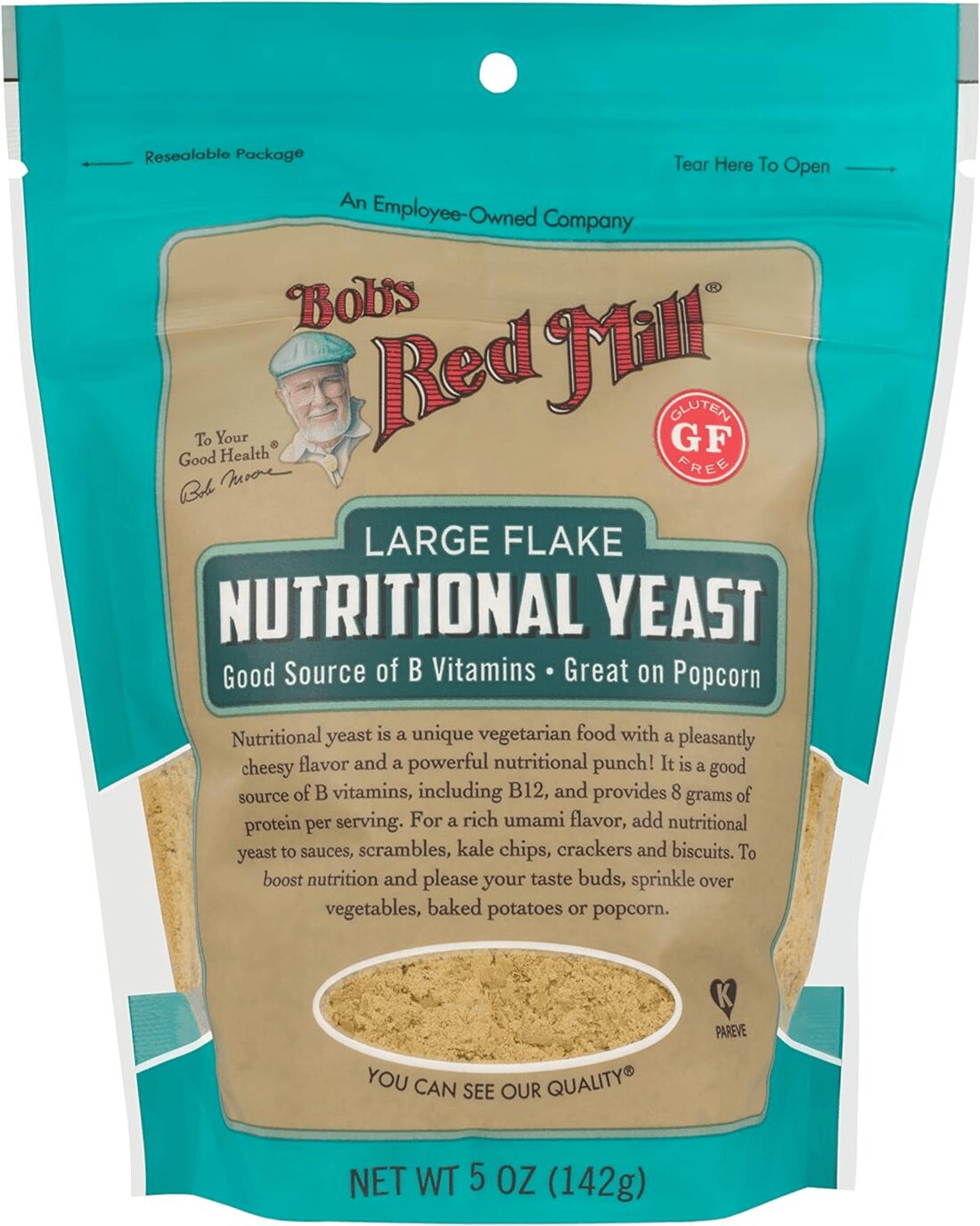 030947f1 Bob’s Red Mill Organic Gluten Free Nutritional Yeast – 142g - Image 1