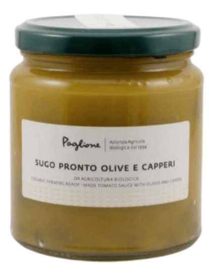 08f2e737 Paglione Organic Tomato Sauce Yellow With Olive And Capers - Image 1