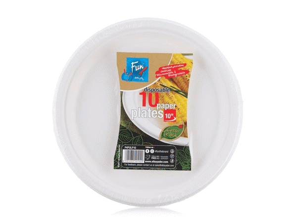 Fun Biodegradable Moulded Fibre Plate 10pkts