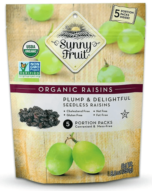 2747121b Sunny Fruit Organic Raisins 250g - Image 1