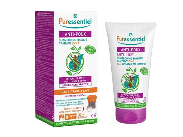 Puressentiel Anti Lice Treatment Shampoo 150 ml Comb