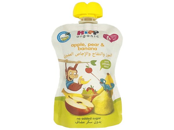 Hipp Organic APPLE Pear & Banana Puree 100G