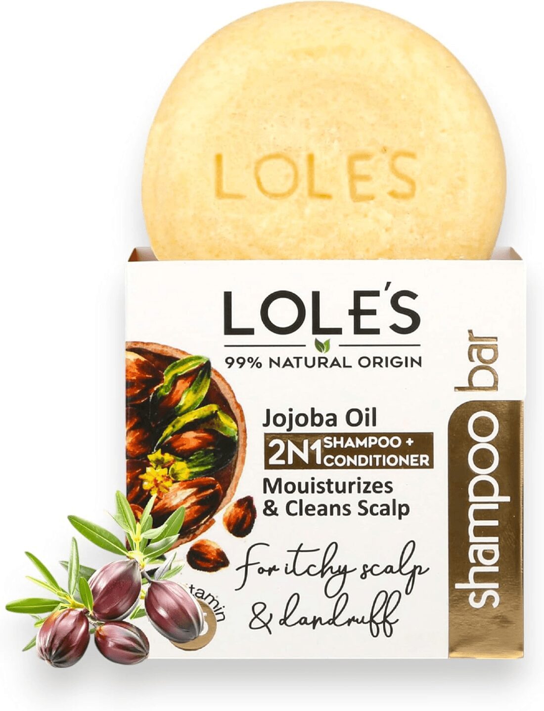 37c78081 Natural Jojoba Oil 2in1 Shampoo and Conditioner Bar 100G - Image 1