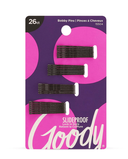 38ae8c2c Goody Womens Small Metallic Bobby Slide Black 26 CT - Image 1