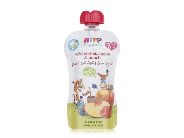 HiPP Organic Wild Berries, Apple & Peach – 100g