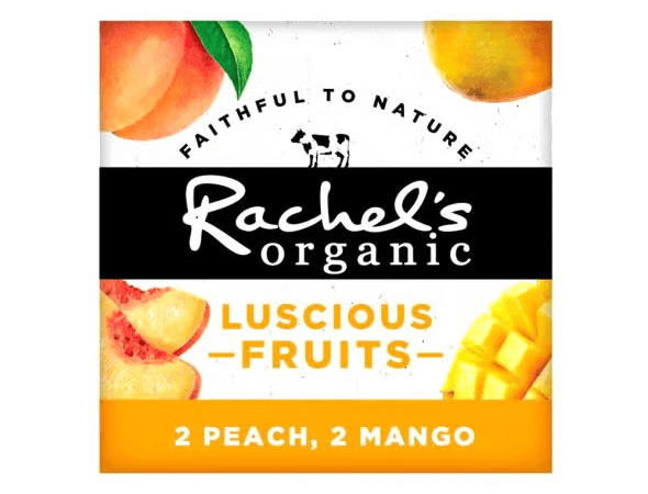 RachelS Organic Luscious Fruits Peach Mango Yogurt 110G X 4