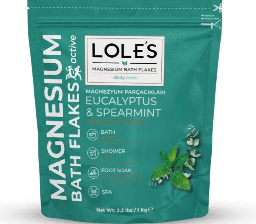 Adult Magnesium Bath Flakes (Salt) Eucalyptus & Spearmint 1KG