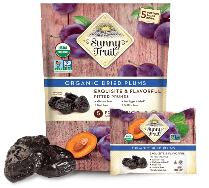 63e7cd6f Sunny Fruit Organic Dried Plums 150g - Image 1