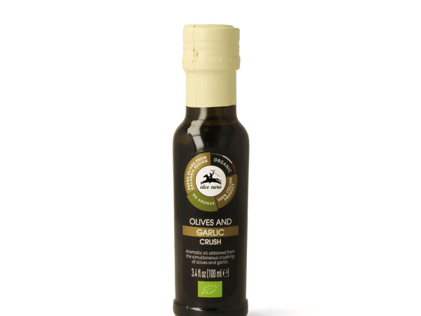Alce Nero Organic Olive Oil with Garlic Crush – 100ml