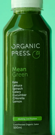 Organic Cold Press Juices Mean green