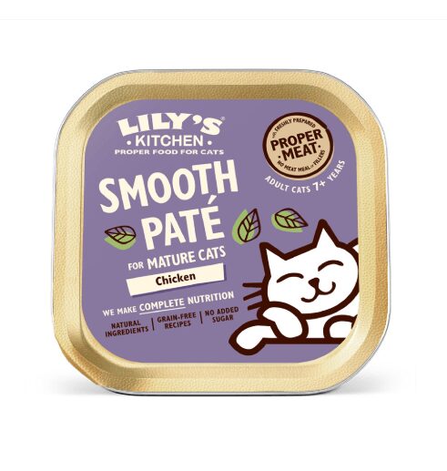 7c8ddcaf Lilys Kitchen Chicken Paté for Mature Cats Wet Food - 85G - Image 1