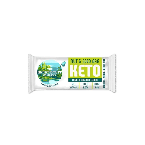 8d091d93 KETO Nut & Seed Bar Hazel & Coconut Lemon 40g - Image 1
