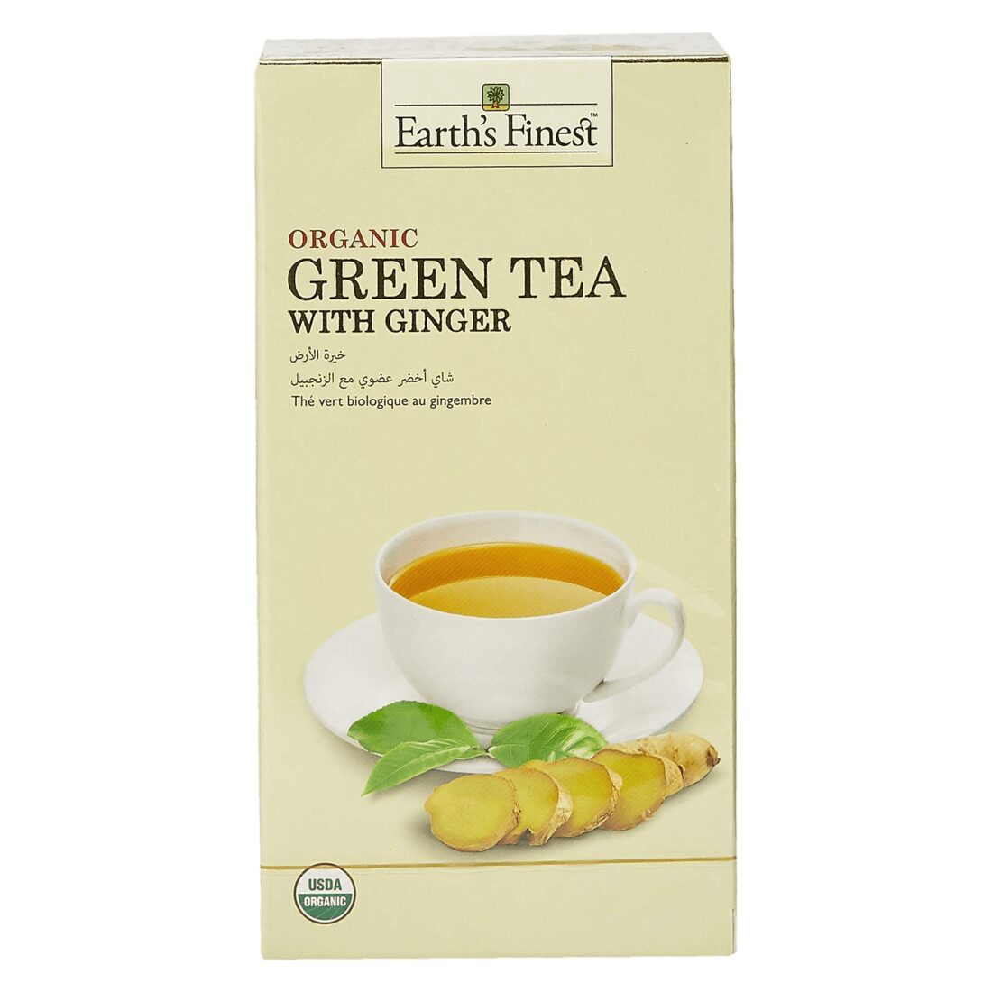 9ad9e52a Earth's Finest Organic Green Tea With Ginger 1.5g x 25 - Image 1